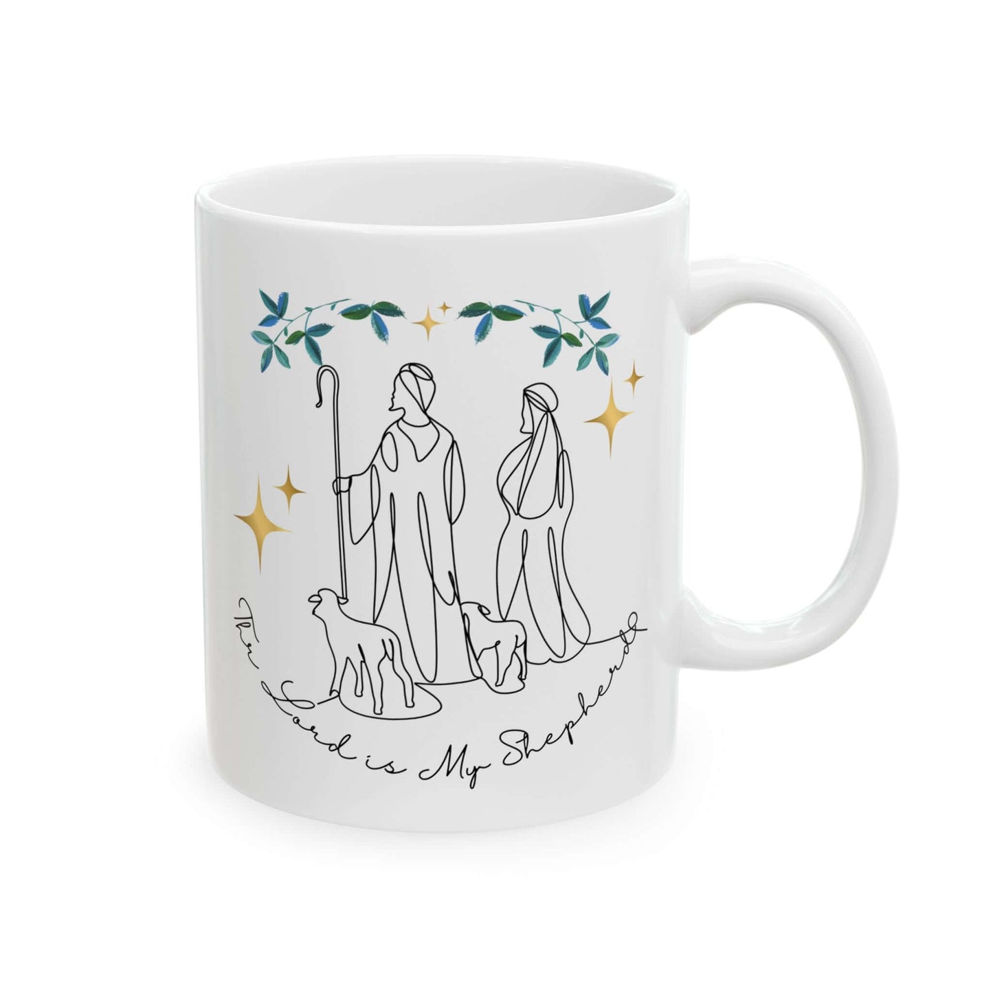 🐑 The Lord Is My Shepherd –Christian Mug with Devotional QR Code